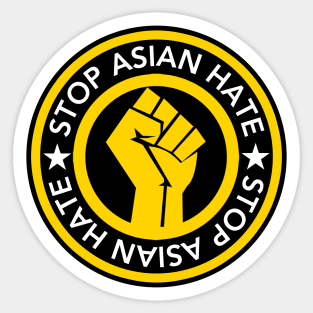 Stop Asian Hate - Yellow Fist Sticker